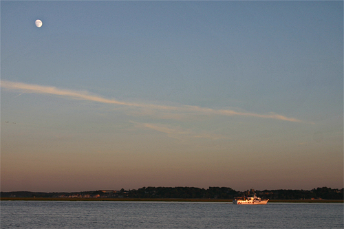 coucher de soleil sur la baie de somme, photo pascal lando