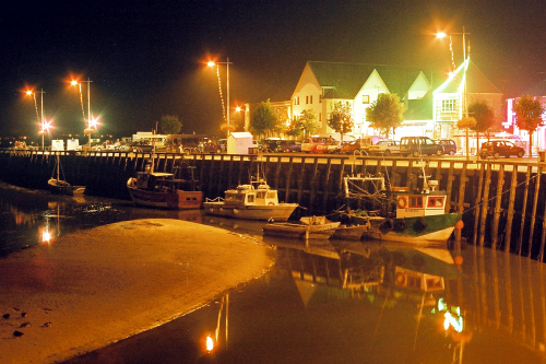 les bateaux du port du crotoy la nuit, photo pascal lando
